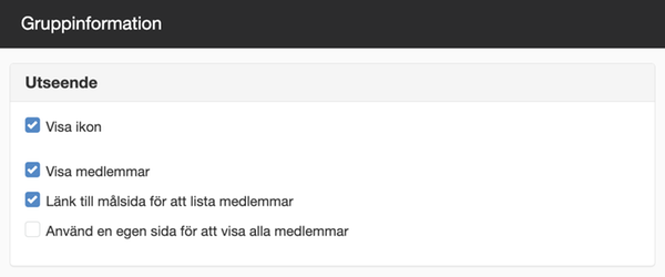 Gruppinställningar