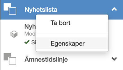 Egenskaper på en WebApp