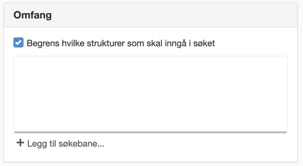 Legg til søkebane