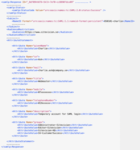 Example of a SAML ticket