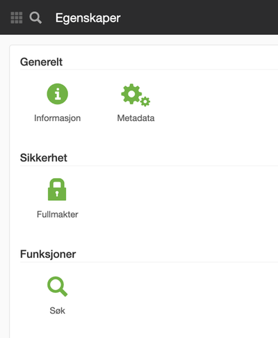 Egenskaper på fil och bildarkiv
