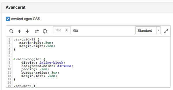 Egen CSS
