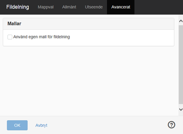 Fliken Avancerat Filderlning