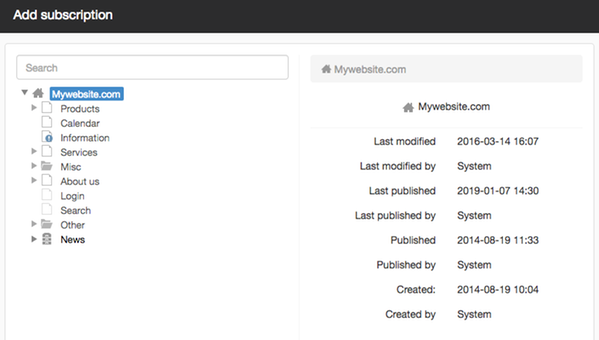 Add subscription