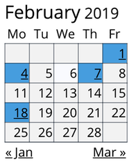 Link to previous month