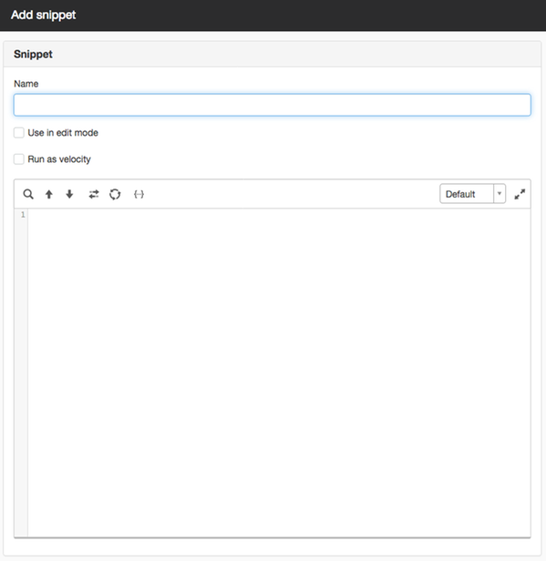 Add snippet