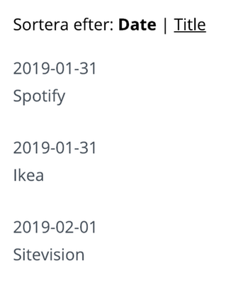 Sort date