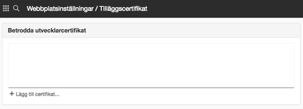 TIlläggscertifikat
