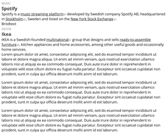 0 spacing between articles