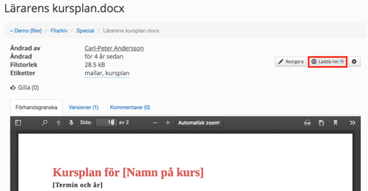 Ladda ner fil från detaljerad filinformation.