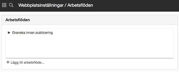 Arbetsflöden