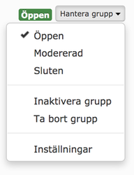 Exempel på utseende för en gruppadministratör