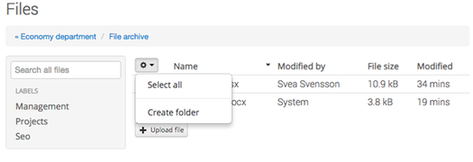 Settings file archive