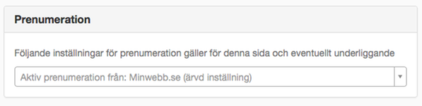Ärvd prenumeration