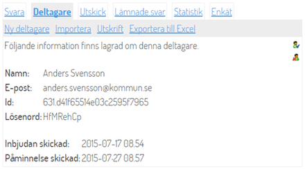 Information om deltagare