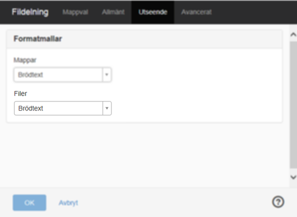 Formatmall för filer