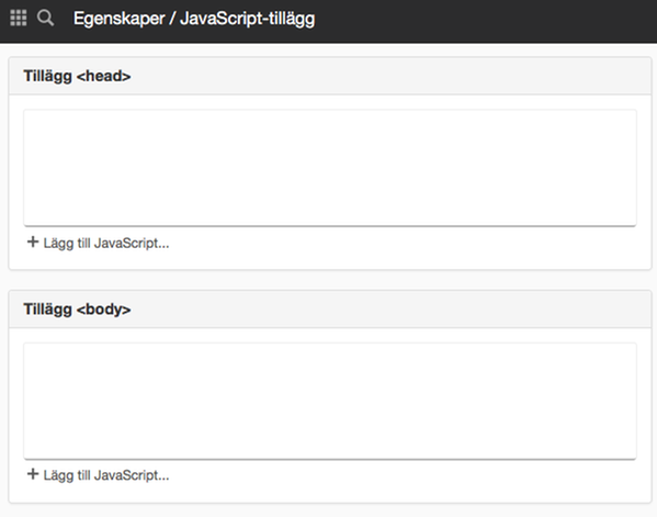 Inställning för JavaScript-tillägg