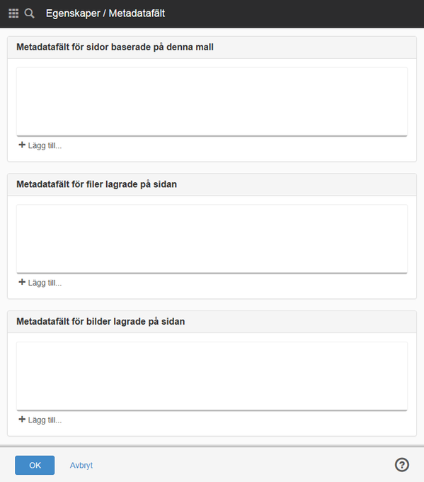 Metadatafält