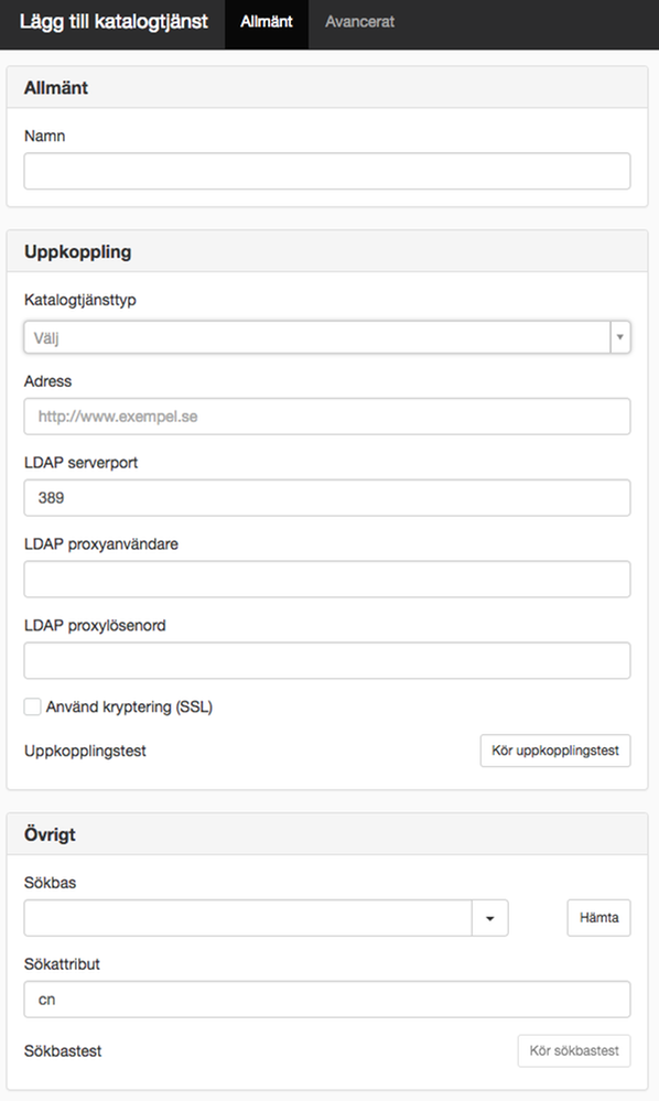 Lägg till katalogtjänst