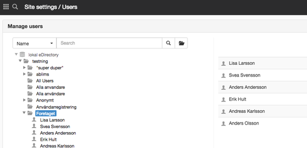 Manage users