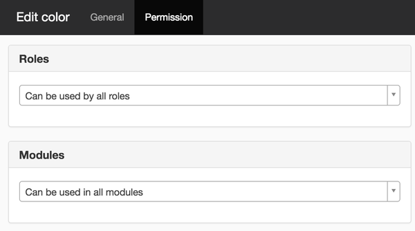 Add color - Permissions