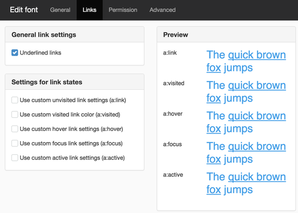 Add font - Links