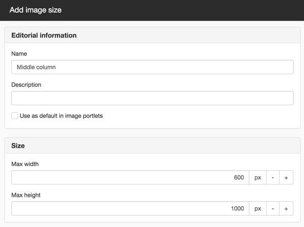 Add Image sizes