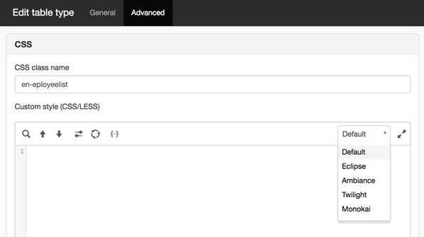 The Advanced tab