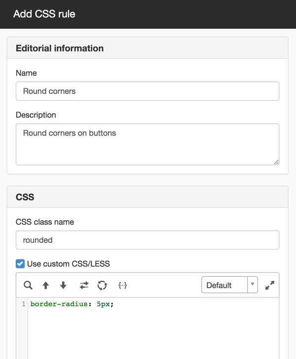Lägg till css-regel