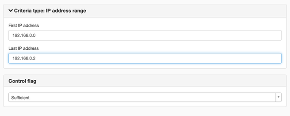 Lägg till Ip-adresskriterie