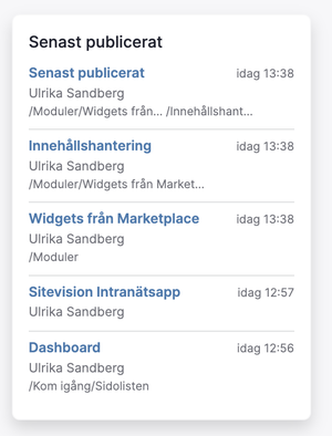 Liten storlek på listning