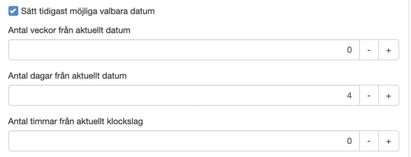 Tidigast datum