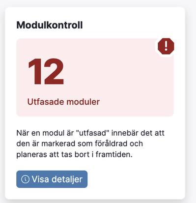 utfasade moduler