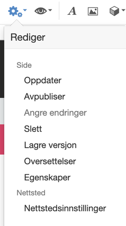 Egenskaper under egenskapsikonen