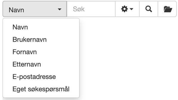 Velg søkefelt