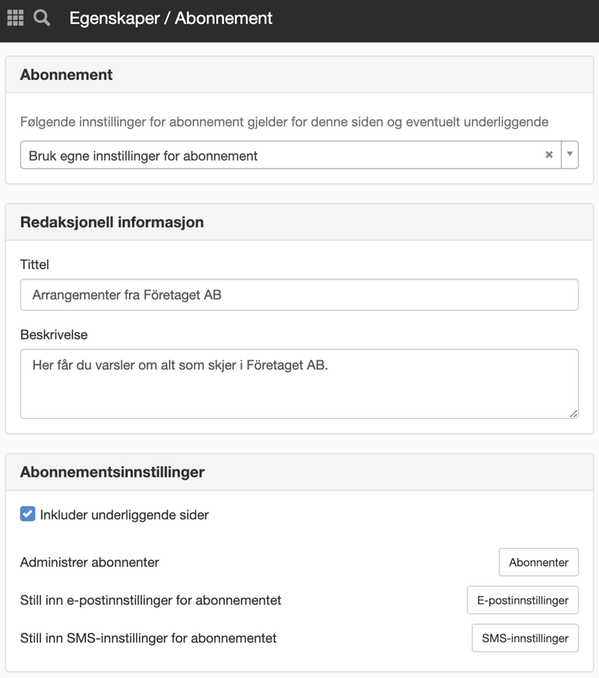 Panelet Abonnement