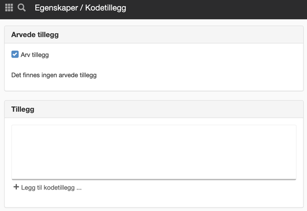 Panelet Kodetillegg