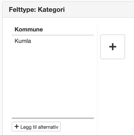 Legg til alternativ