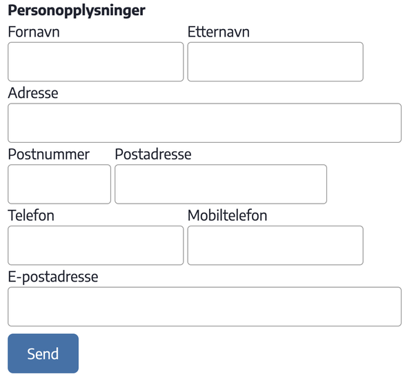 Personopplysninger eksempel